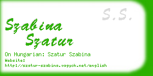 szabina szatur business card